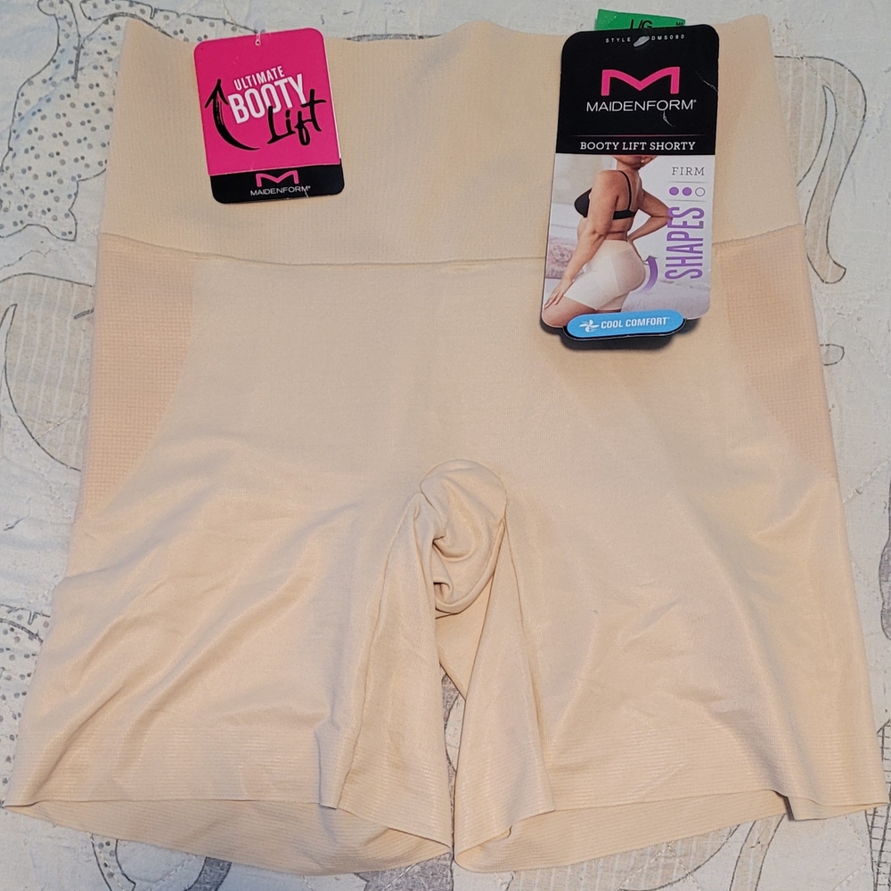 Maidenform Shapewear Shorts High-Waisted Butt-Lifting L